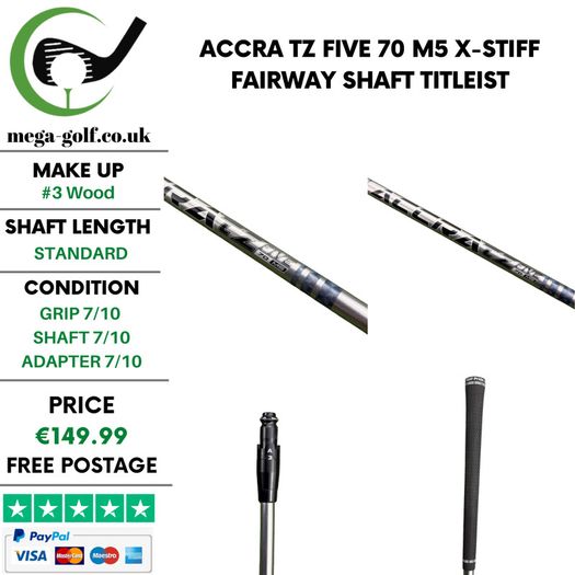 Accra TZ Five 70 M5 X-Stiff Fairway Shaft / Titleist
