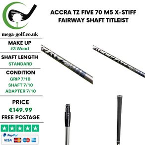 Accra TZ Five 70 M5 X-Stiff Fairway Shaft / Titleist