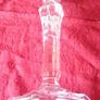 9 Inches Tall Cut Crystal Candle Holder Image 3