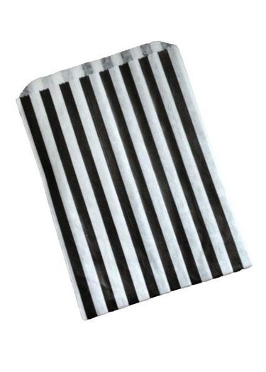 lot of 200 pcs BLACK stripe sweet bags eco friendly ideal for candy weddings parties candy cart shop small retails and sweet shops SIZE 5x7 inches