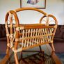 70s Bamboo Heart Shape Magazine Record Rack Image 3