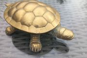 Brass turtle with lid, trinket or jewellery box, D18 post 7e