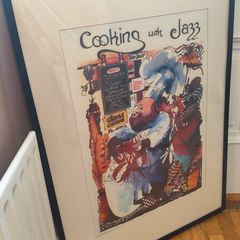 Large Cooking With Jazz New Orleans Framed print