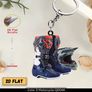 Motocross Boots Helmet Keychain Image 7