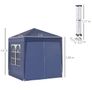 2x2m Popup Gazebo Marquee Party Tent Pavilion Blue with 4 Sides Image 3