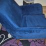 Blue Velvet Accent Armchair Image 3