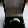 Vintage Sterling Silver Croissant Ring, 925 Hallmarked Silver Twisted Dome Ring size R - 3,4g Image 2