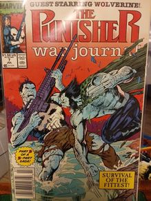 Punisher War Journal #7 Newsstand 1988 1st Meeting of Wolverine and Punisher