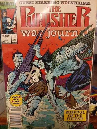 Punisher War Journal #7 Newsstand 1988 1st Meeting of Wolverine and Punisher