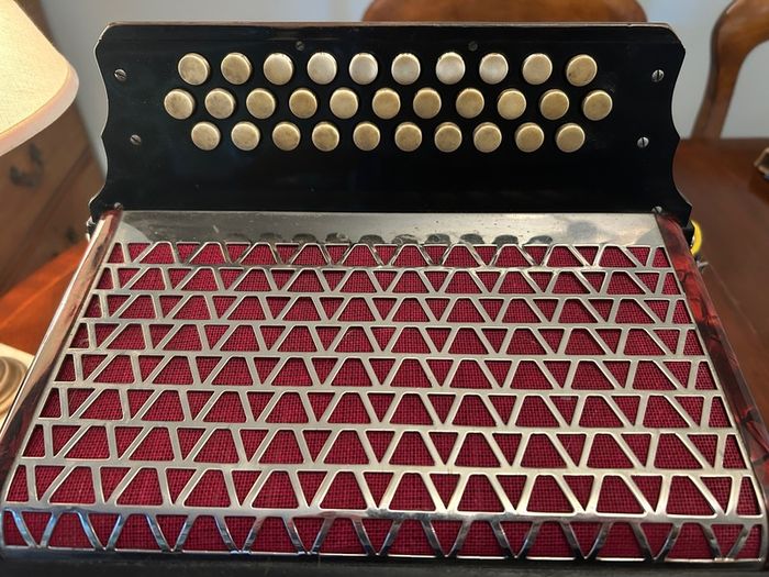 Hohner 3-Row Button Accordion - GCF - Vintage