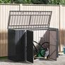 Garden Storage Box Black 214 x 82 x 132 cm Steel Image 5
