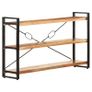 3-Tier Bookcase 140x30x80 cm Solid Acacia Wood Image 9