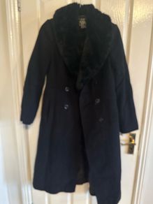 Full length black coat from Debenhams