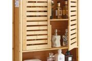 Bathroom Wall Cabinet, 2 Doors and Adjustable Shelf, Over the Toilet Storage Medicine Cabinet Wall Mounted, Hanging Organizer with Shelves
