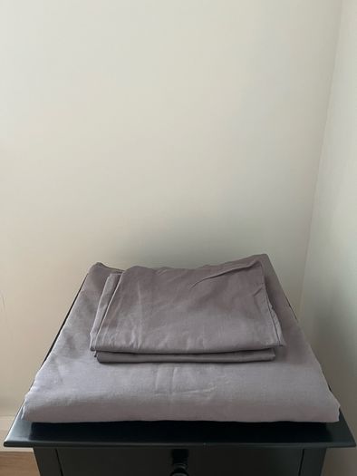 Double flat sheet and 2 matching pillow cases