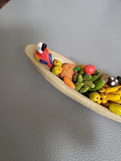 Kayak and fruit ornament