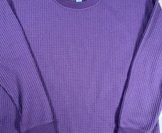 L.L Bean Birchwood Brushed Crewneck Waffle Top - Womens Size M