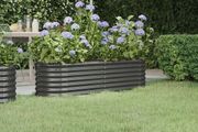 Garden Raised Bed Galvanised Steel 152x40x36 cm Anthracite