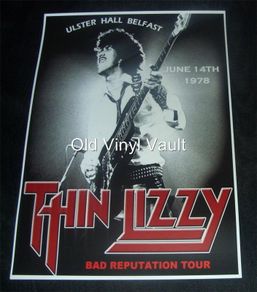 Thin Lizzy Repro Concert Poster Ulster Hall Belfast 1978