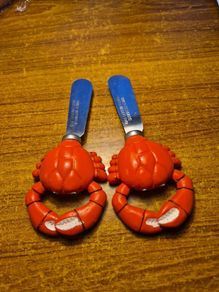 Vintage Le Gourmet Chef Crab Dish & Butter Spreader x 2