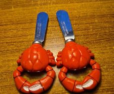 Vintage Le Gourmet Chef Crab Dish & Butter Spreader x 2