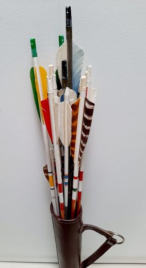 Vintage quiver with arrows