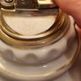 Vintage 1940s Mid-Century Floral Porcelain Table Lighter - Excellent Condition Image 6