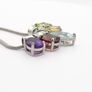 925 Sterling Silver & Gemstone Mix Necklace Image 6