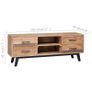 TV Cabinet 120x30x45 cm Solid Teak Image 2