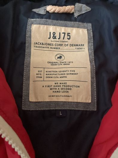 Jack & Jones Red Puffer Jacket