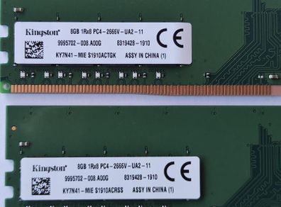 8gb Ddr4 2666v Ram Sticks