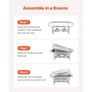 Features & Details Elegant Silver Finish: The modern silver color of this chafing dish warmer adds a sophisticated touch to any event. Whether it's a buffet, party, or wedding, this sleek design enhances your table setting and elevates the atmosphere  Image 7