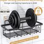 Rustproof Stainless Steel Shower Caddy 5 Pack, Bathroom Storage Accessory Shelf Organiser No Drilling Hanging, Soap Toothbrush Holder Set, Kitchen Wall Mounted Corner Decor, Black Image 3