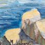 Oil painting Ischia Castello Aragonese Image 4