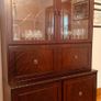 Mahogany dining table, chairs and display units Image 4