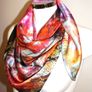 Handmade "Autumn" 100% silk scarf 90x90cm Image 6