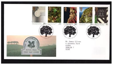 1995 Great Britain The 100th Anniversary of the National Trust Commemorative Stamps Addressed First Day Cover (FDC)