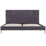 Bed Frame Grey Fabric 135x190 cm Image 3