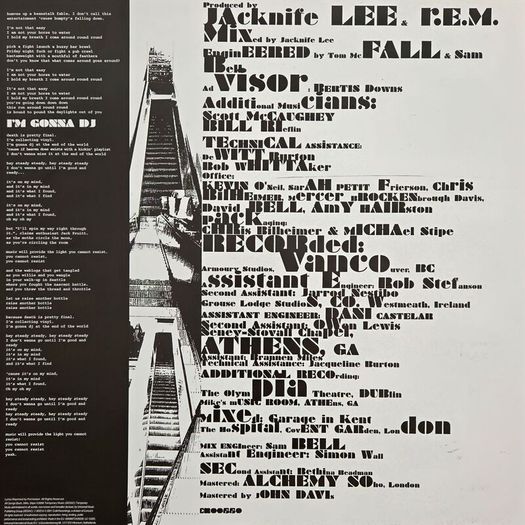 R.E.M. Accelerate Vinyl Album