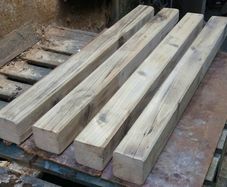 4 Rustic Wood Beams,Sanded & Cleaned .3.5ft