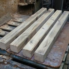 4 Rustic Wood Beams,Sanded & Cleaned .3.5ft