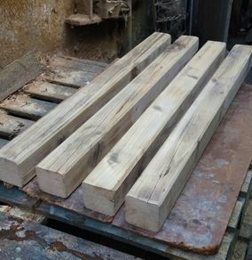 4 Rustic Wood Beams,Sanded & Cleaned .3.5ft