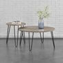 Owen Retro Round Coffee Table Distressed Grey Oak - 3615307comuk Image 5