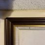 frame A rich dark-wood and gilt picture frame featuring a textured fabric mat liner. Image 9