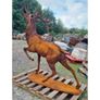 Standing Stag Cast Iron Rusty CH R QY31 Image 3