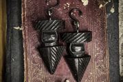 Dark Tribal Wooden Arrow Ear Weights