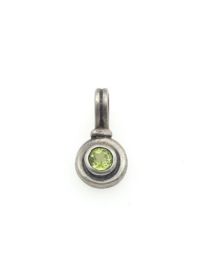 Vintage 925 Sterling Silver & Peridot Pendant Charm