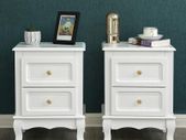 Set Of Two Bedside Lockers White