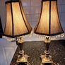 Beautiful pair of vintage metal table lamps Image 2
