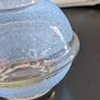 Bubble Glass Pedestal Vase Clear Seeded Scalloped Rim Vintage Style Image 5